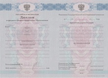 Диплом колледжа с 2011 по 2013 годы